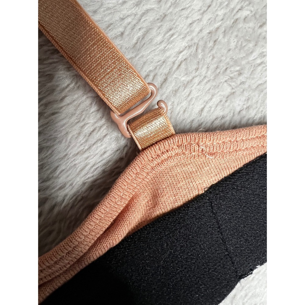 WAMA Underwear Hemp Organic Cotton Triangle Bralette Tan Black Small Convertible - Picture 6 of 8